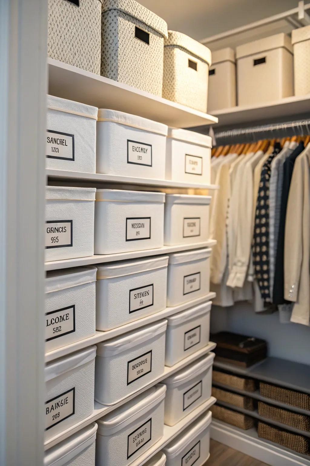 Labels make seasonal storage a breeze.