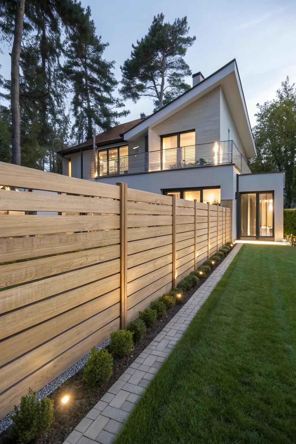 Contemporary fences offer simplicity and elegance.