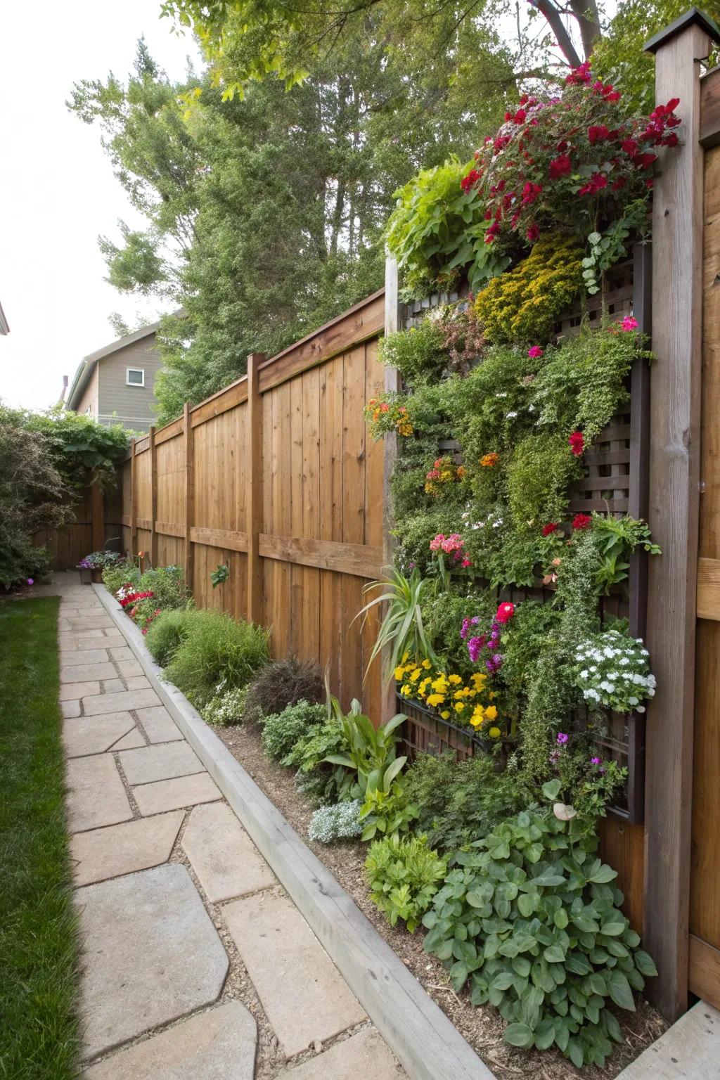 A vertical garden wall brings lush beauty to even the smallest spaces.