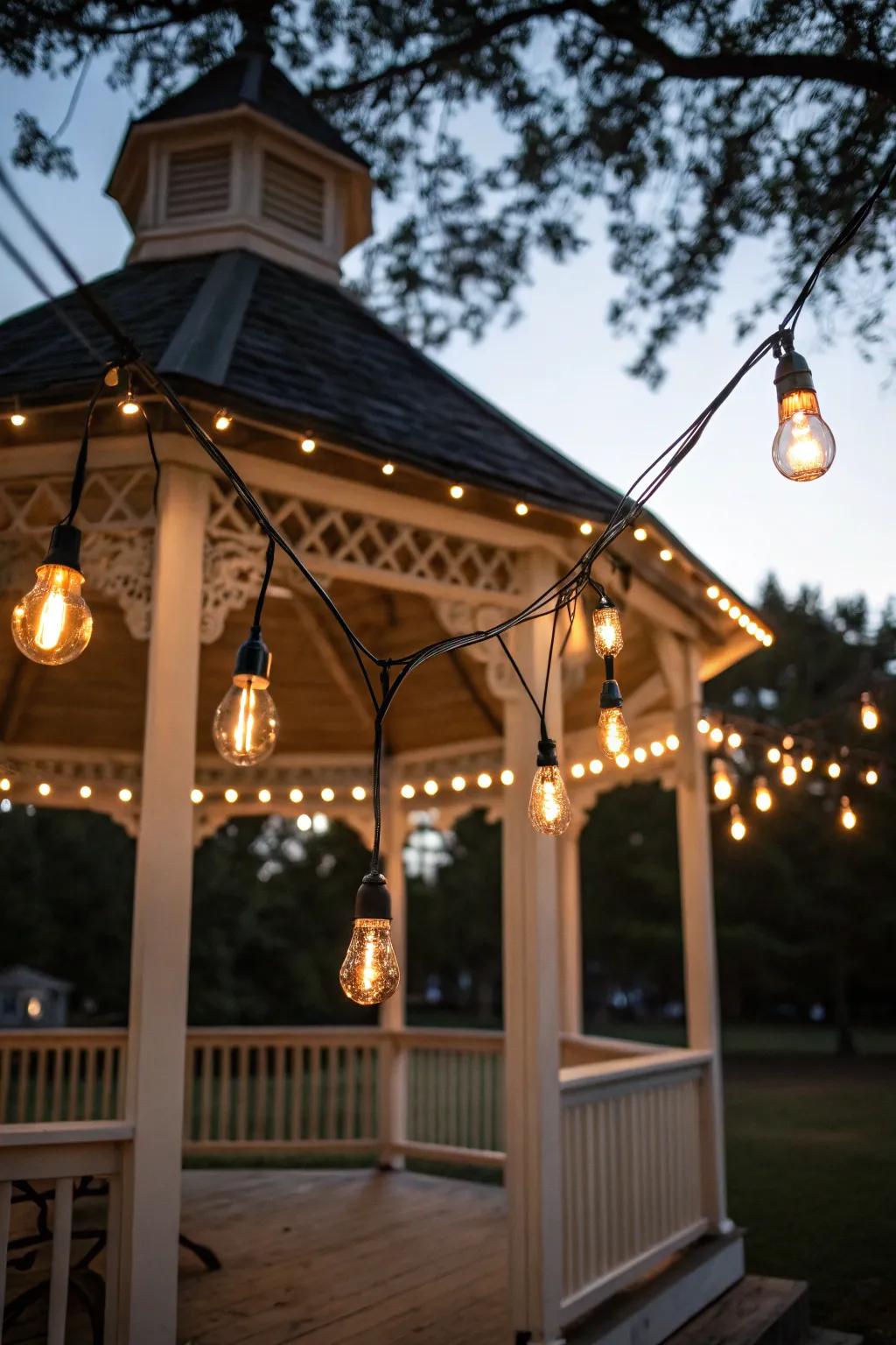 Edison bulbs extend an industrial-chic enticement.
