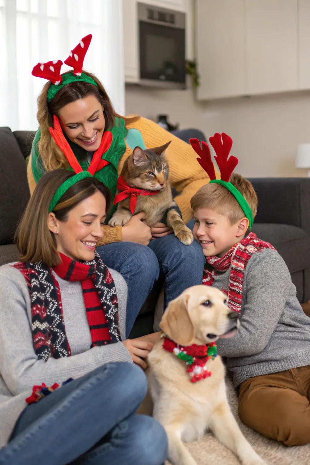 Pets make family photos even more special.