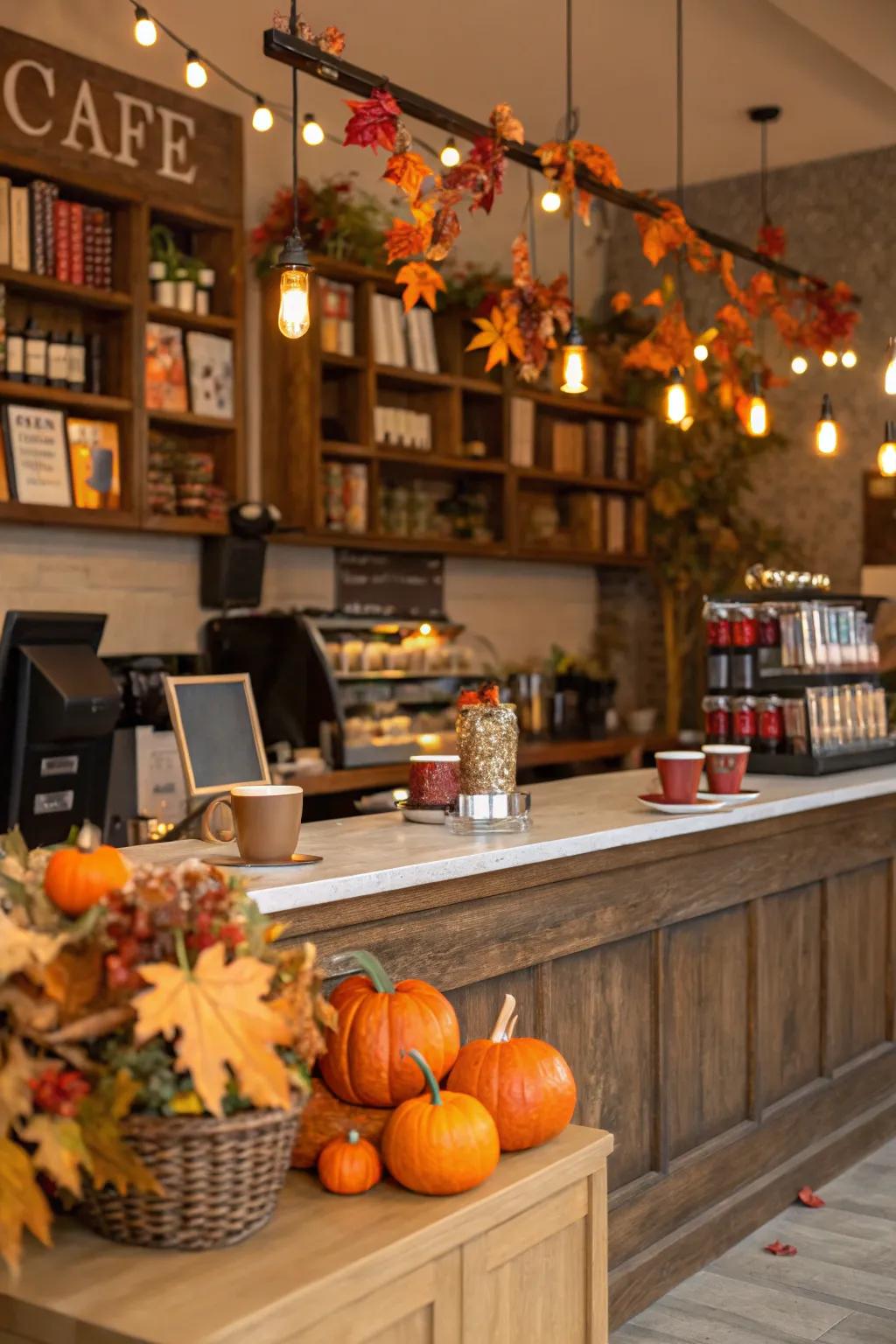 Seasonal decor keeps your coffee bar feeling fresh.