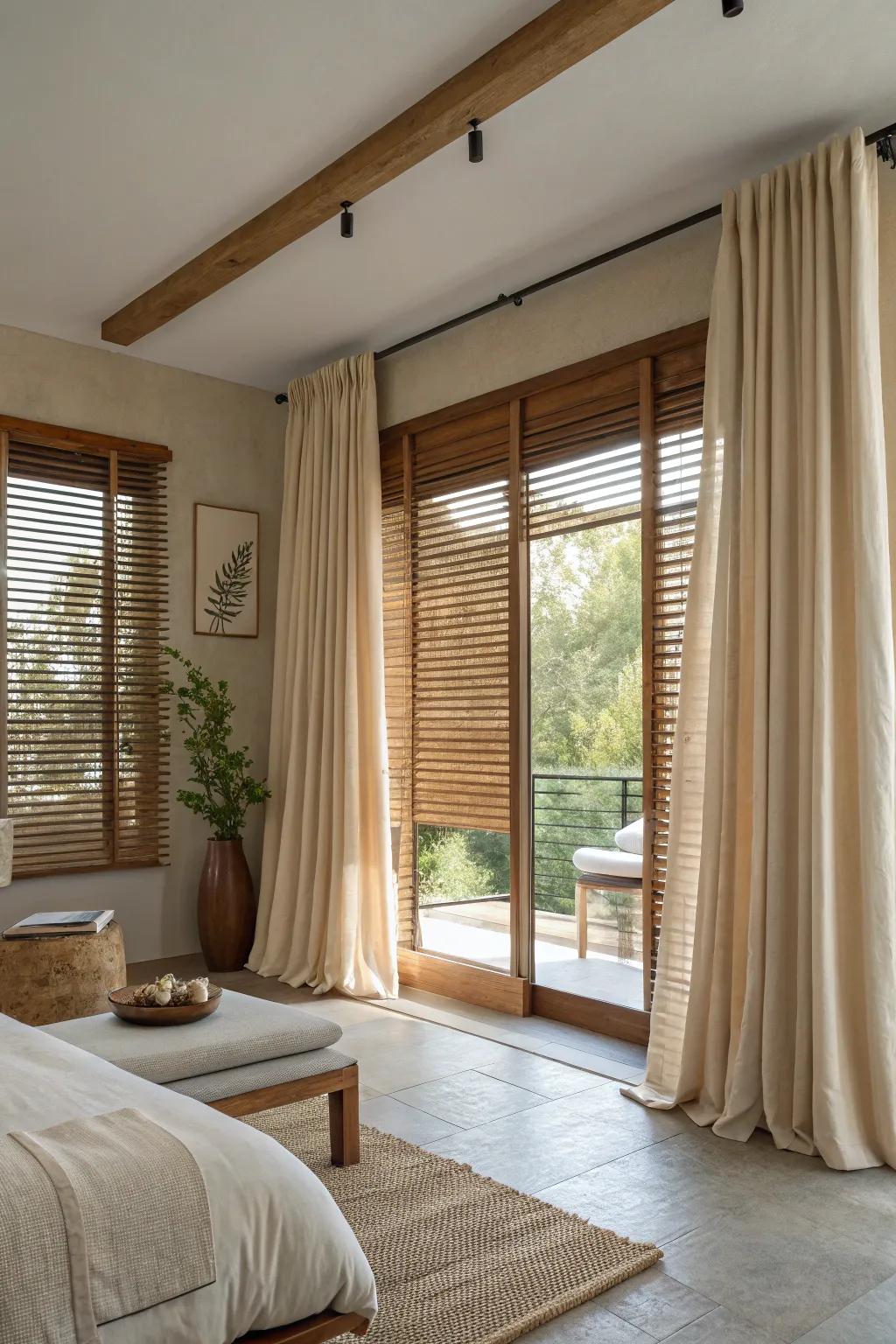 Natural neutrals create a soothing and calm environment.