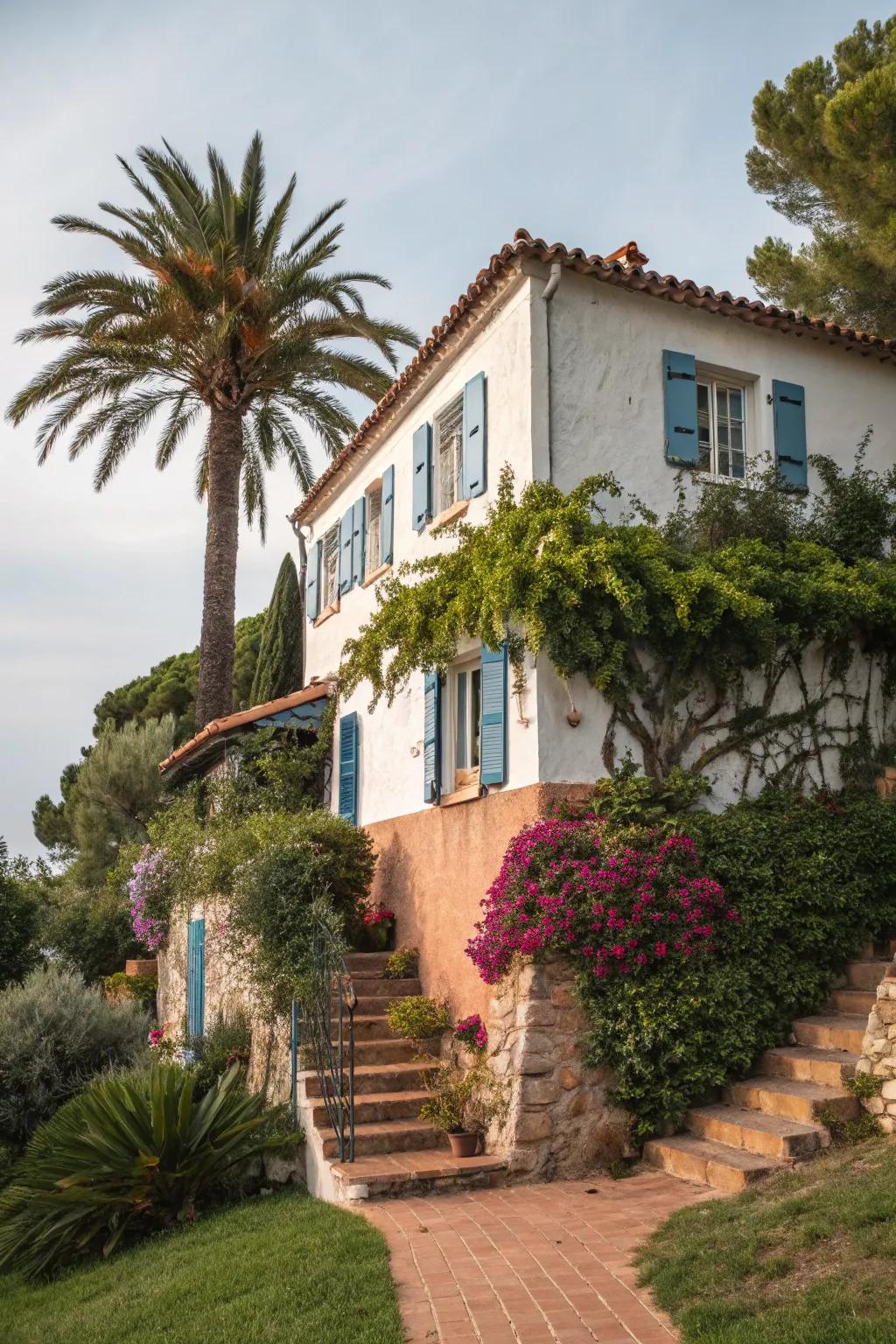 Terracotta tones evoke warmth and Mediterranean charm.