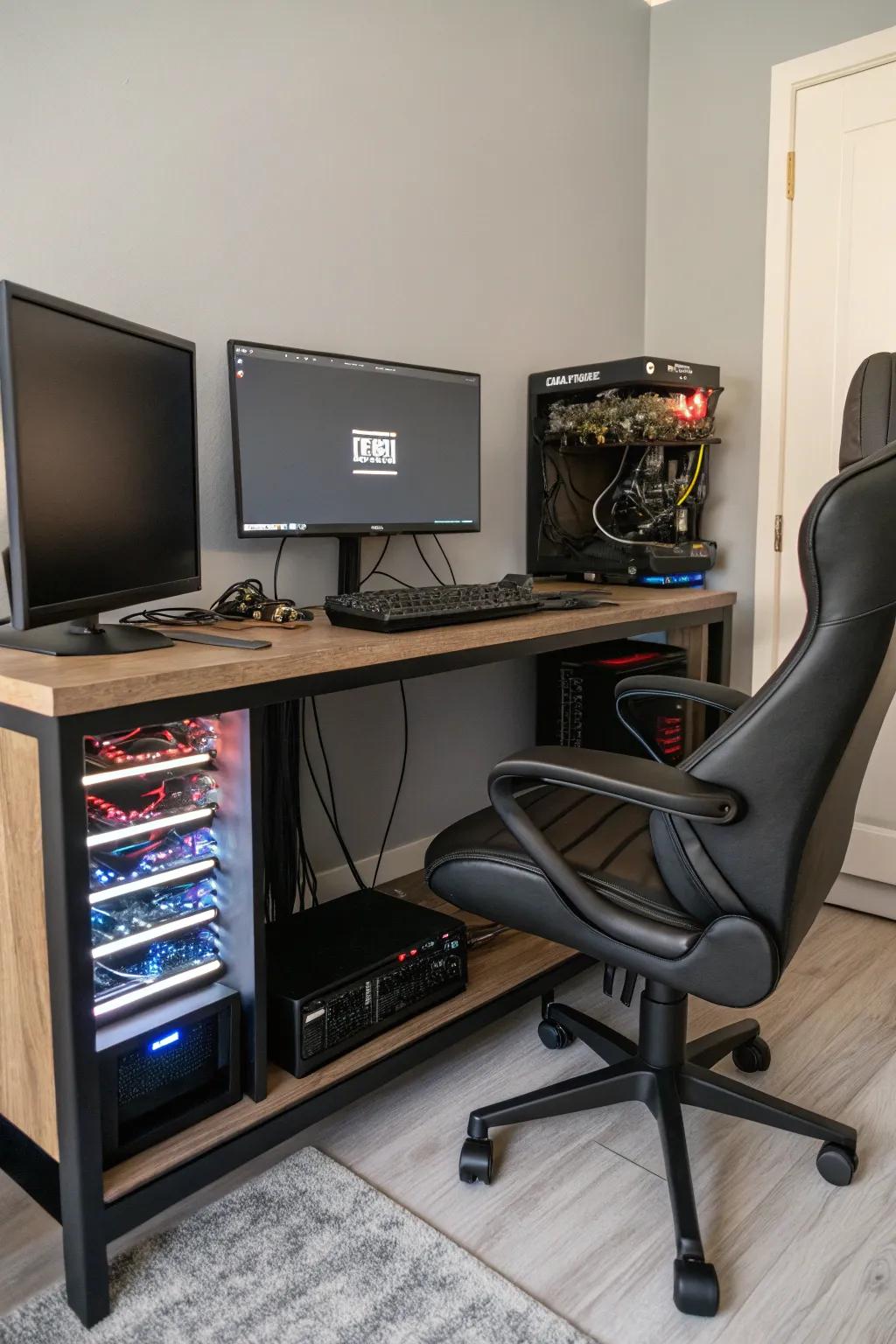 Attain an orderly appearance through intelligent wire management.