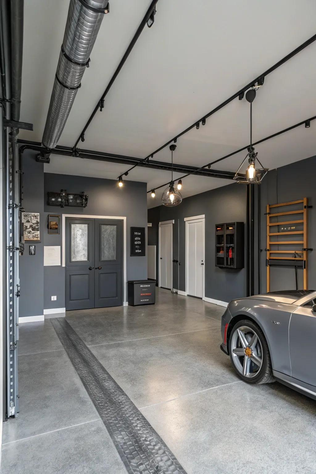 Gray tones convey a streamlined urban aesthetic.