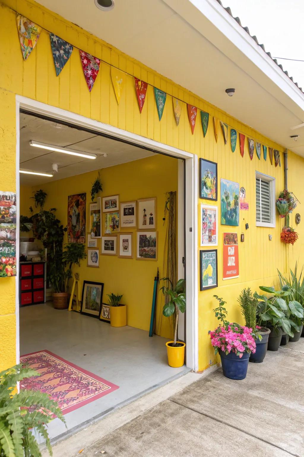 Sunny yellows to energize your garage.