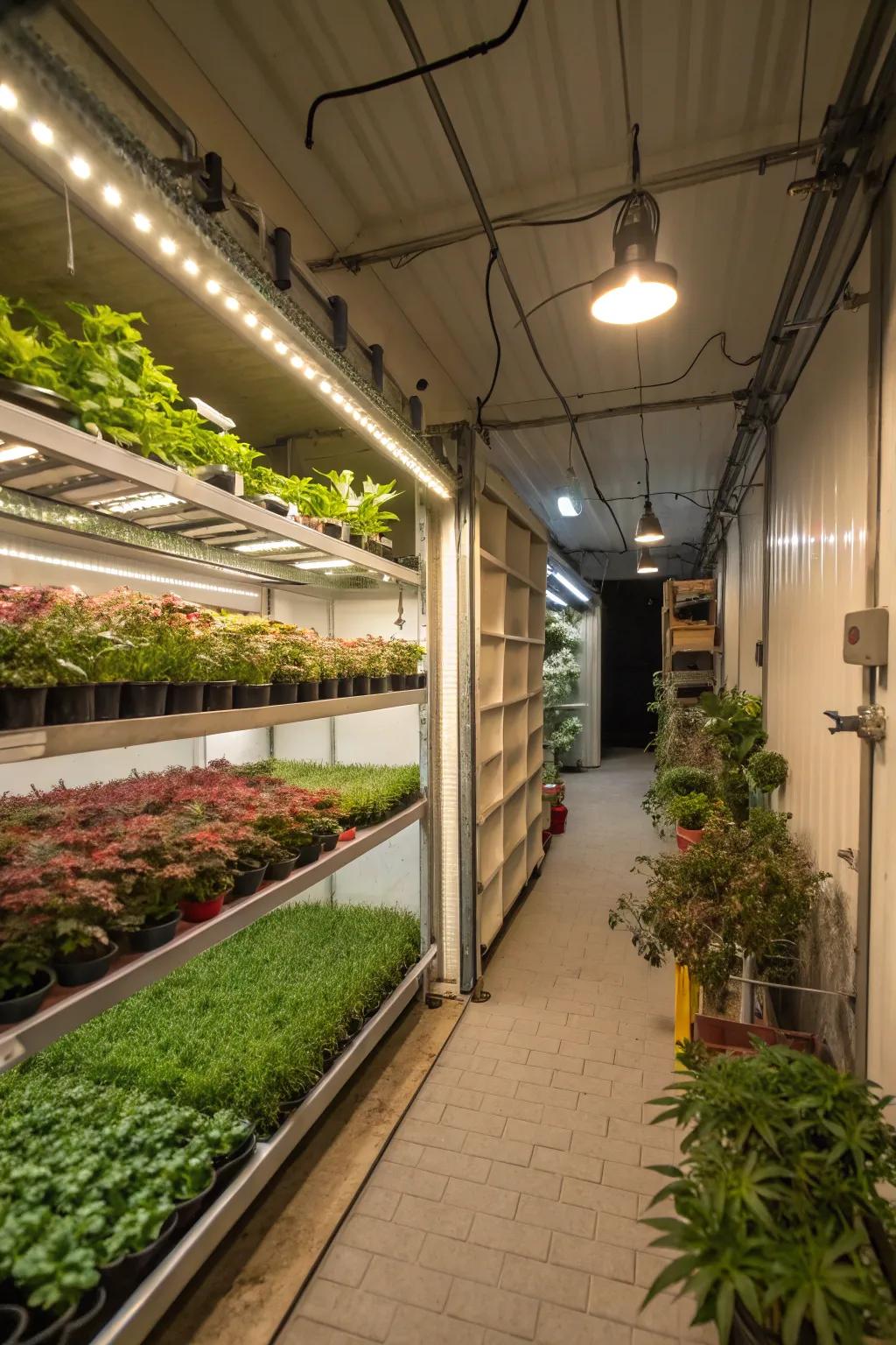 Transform your motor vehicle storage into a lush growing space for large-scale horticulture.
