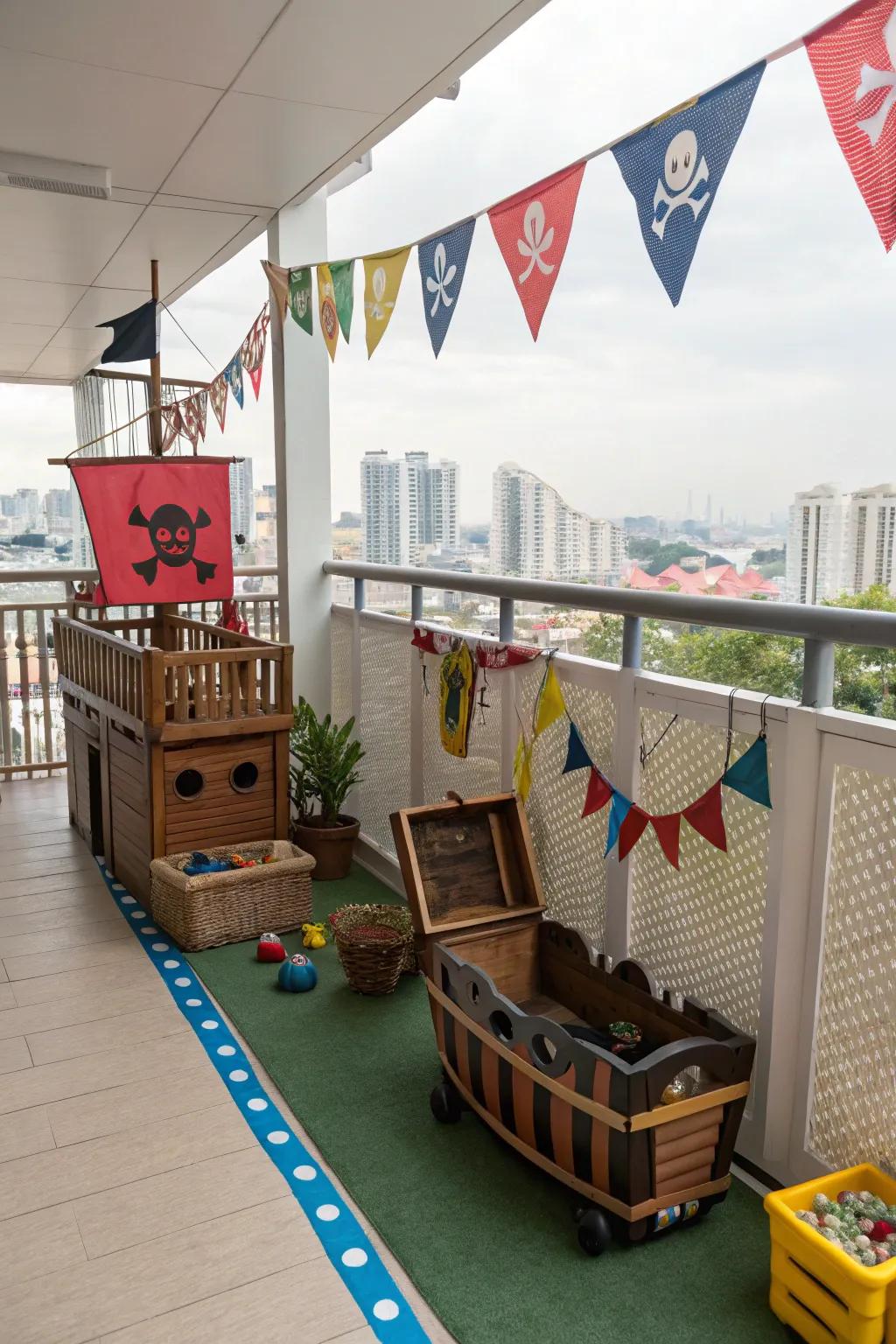 Themed play zones create an imaginative escape for children.