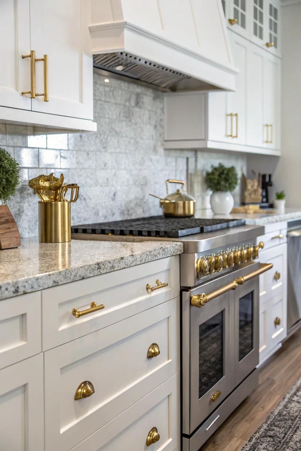 Mixing various metallic textures possesses the capacity to enhance a cooking area's stylistic theme with a contemporary inflection.