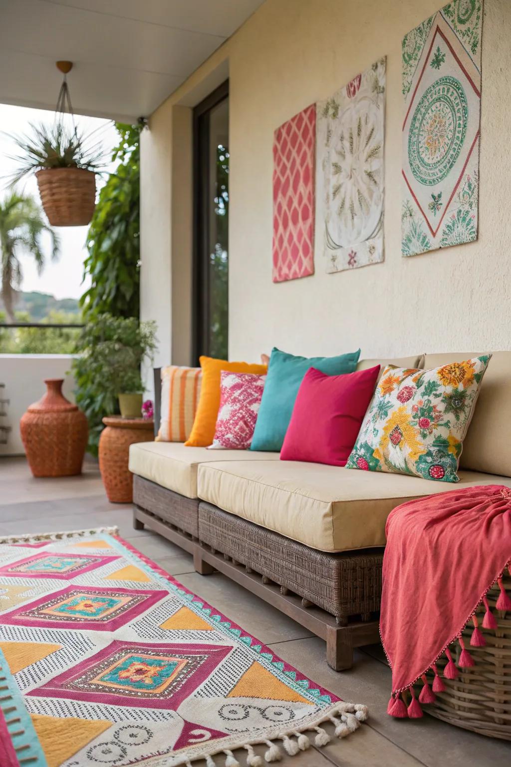 Add personal touches with decorative elements to make your patio inviting.