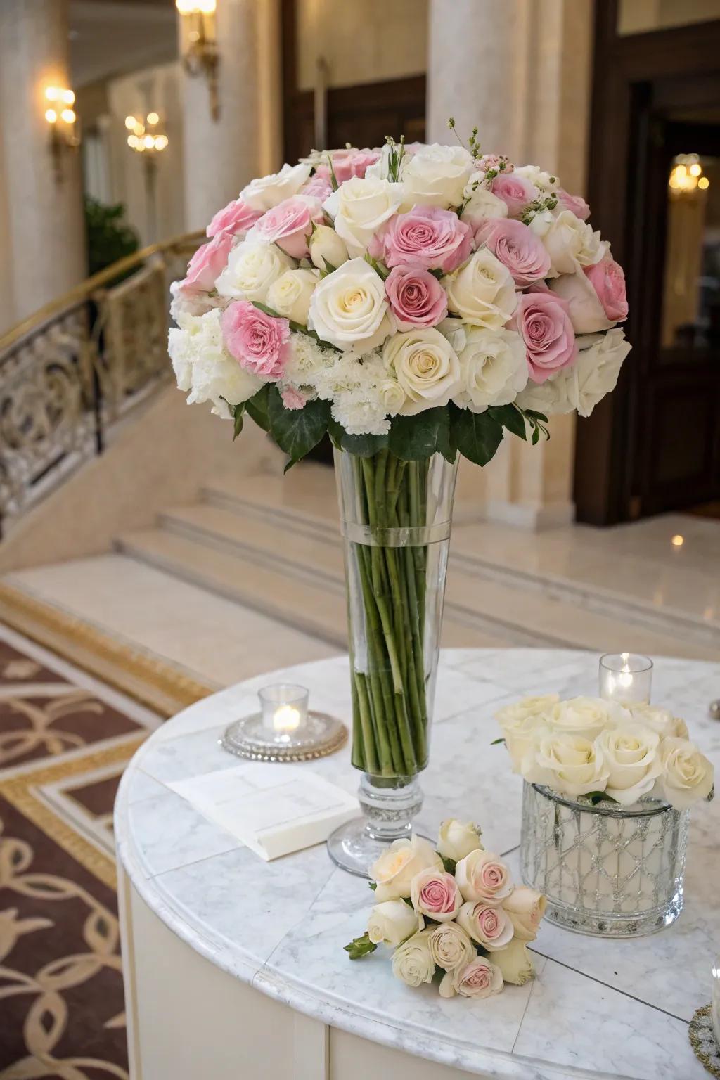 Sophisticated Height with Tall Rose Arrangements