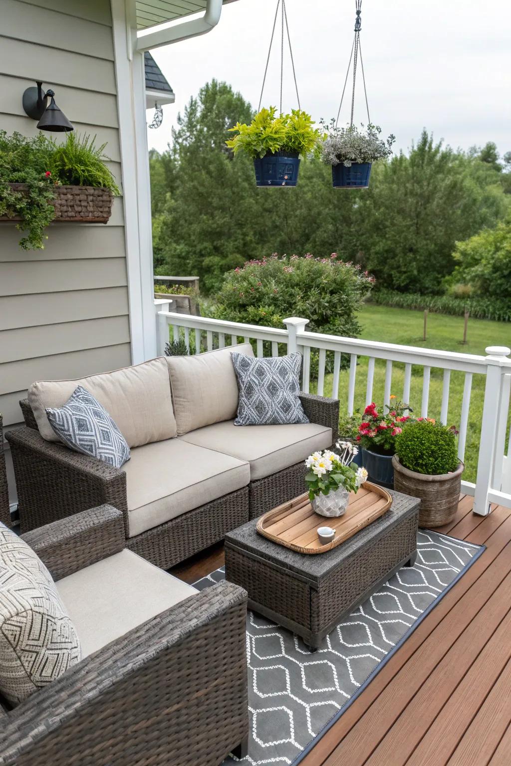 Smart space use on this deck makes it both stylish and functional.