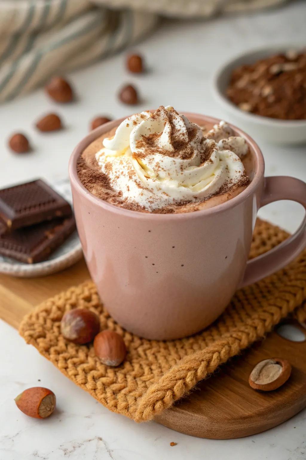 Hazelnut Hot Chocolate: warm comfort in a cup