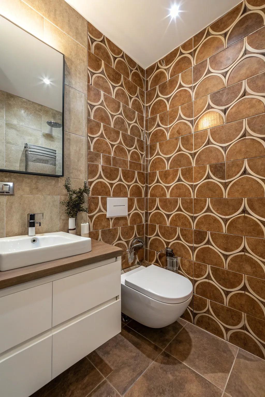 Unique tile shapes offer a modern twist to vintage style.