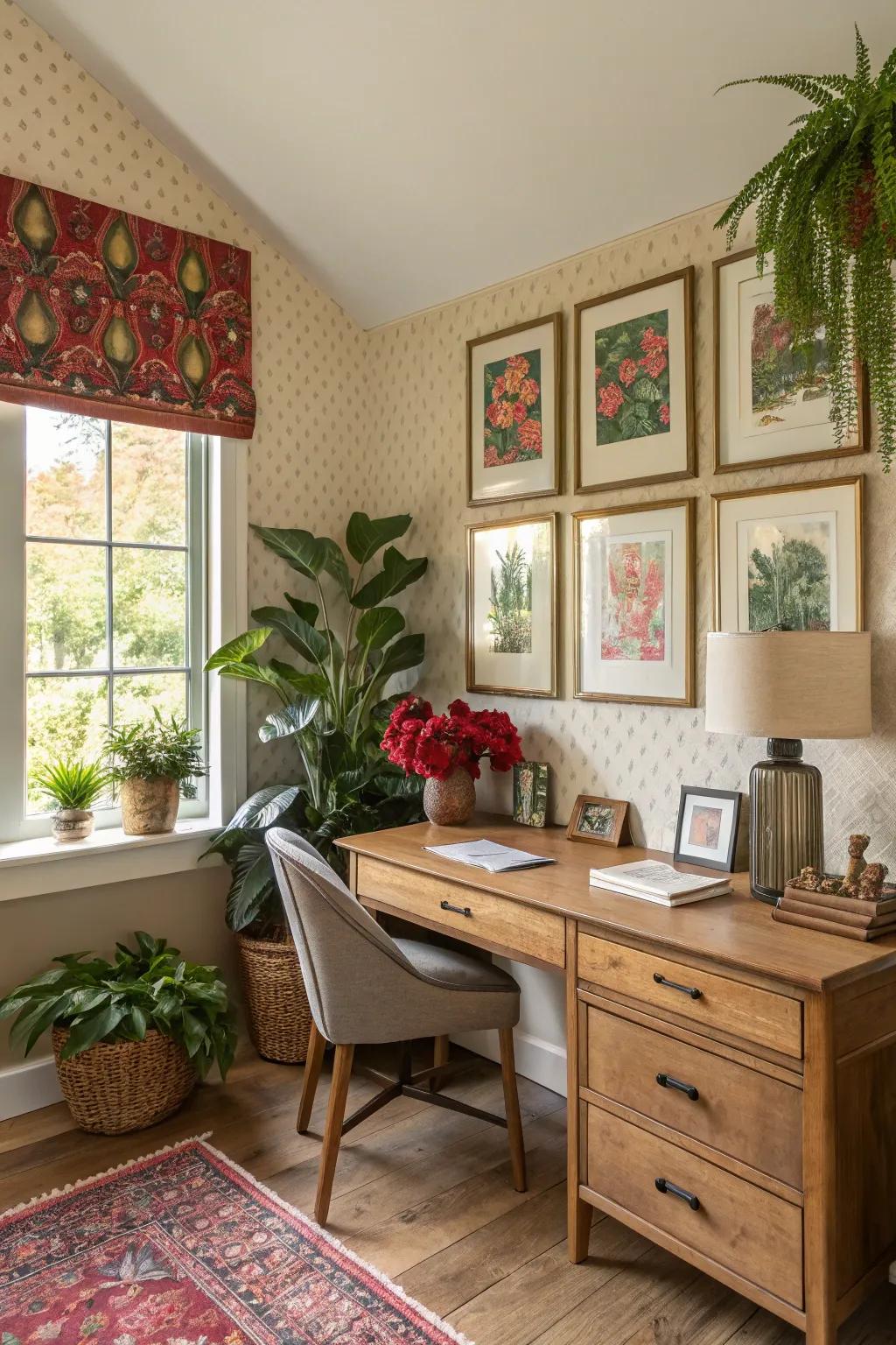 Highlight walls integrating flora and artistry produce captivating exhibits.