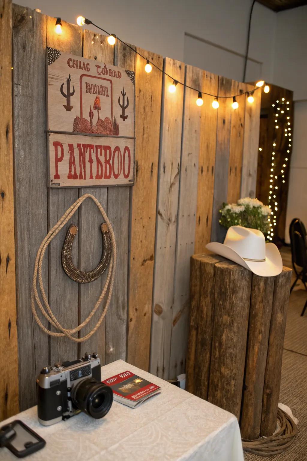 Rustic wood backdrops make for perfect photo spots.