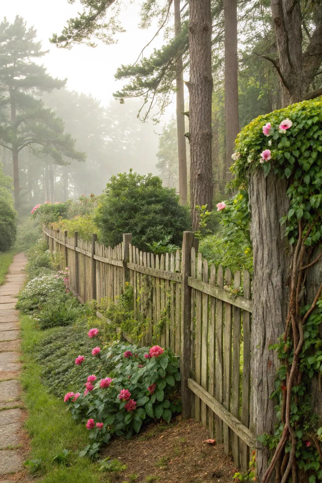 Fences that blend with nature enhance landscape beauty.