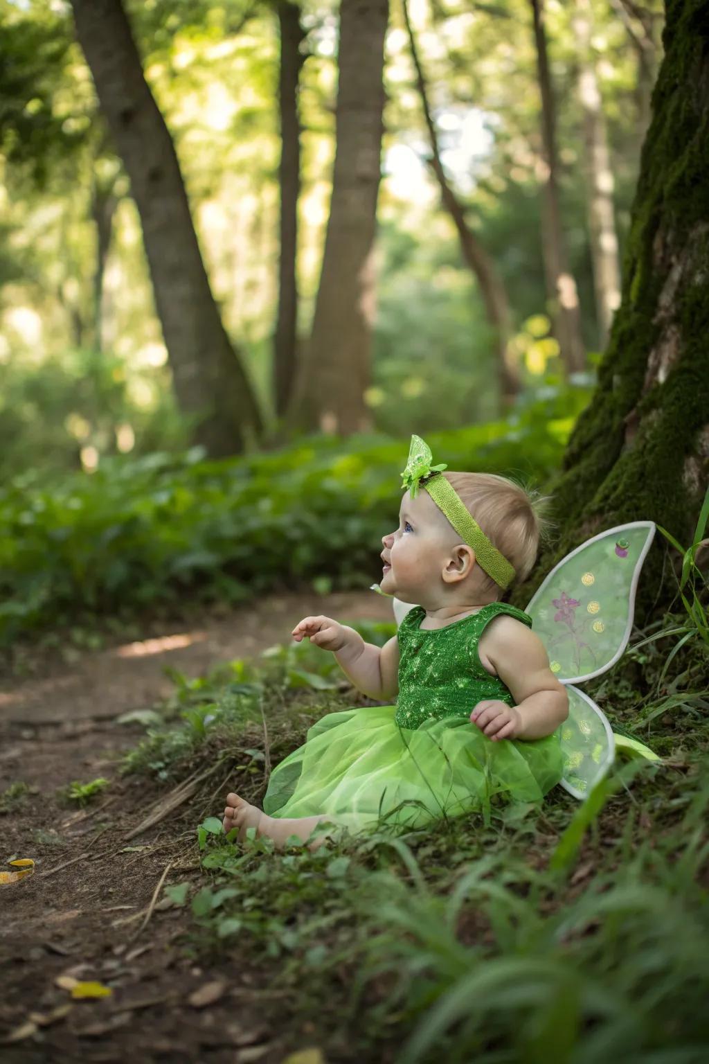 A magical Tinkerbell costume for a delightful All Hallows' Eve.