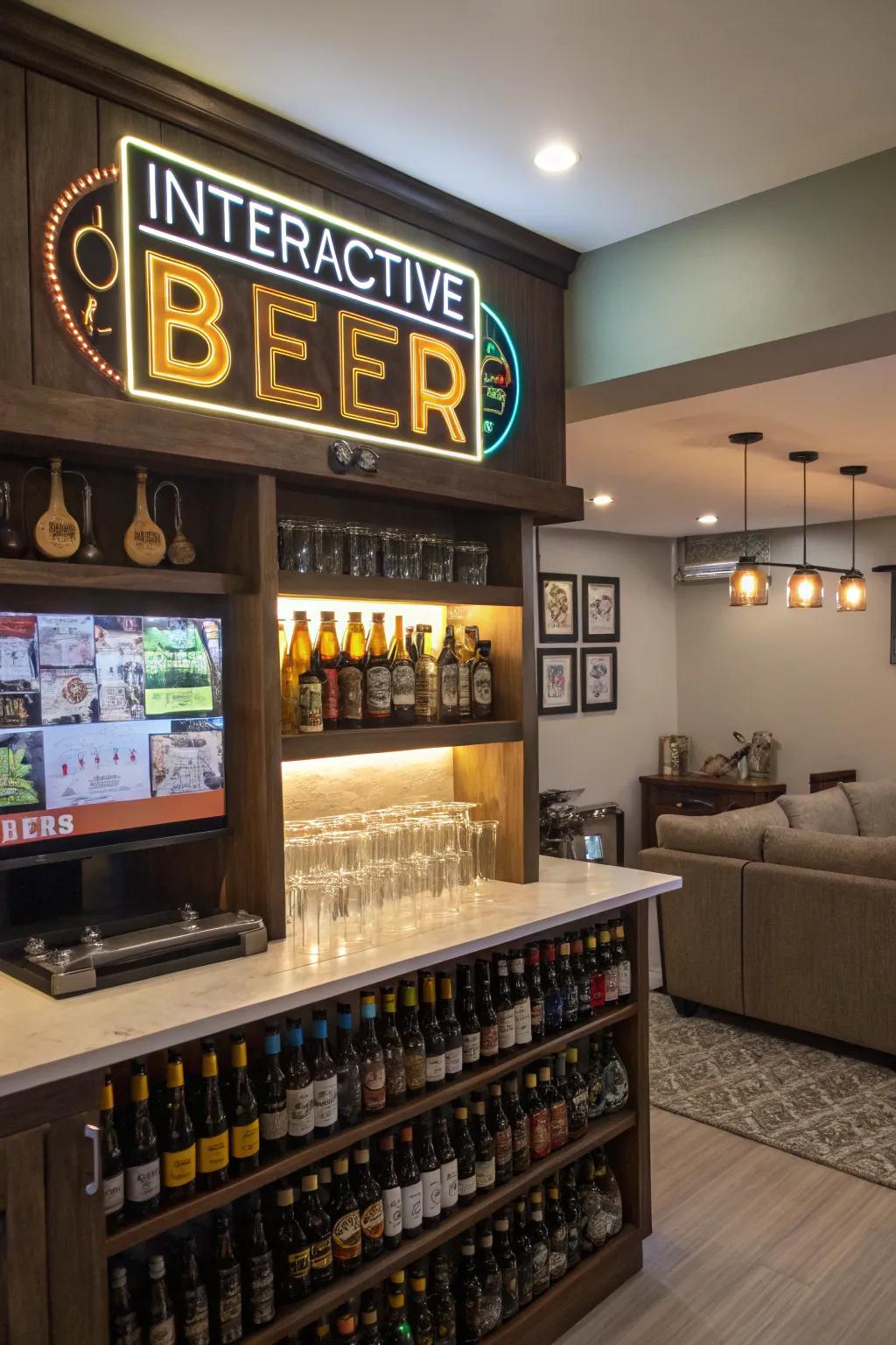 Interactive beer signs make your space fun and engaging.