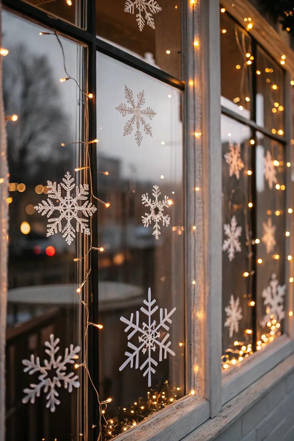 A festive window display that spreads holiday cheer.