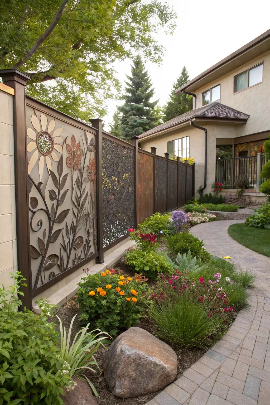 Art and design with artistic metal screens