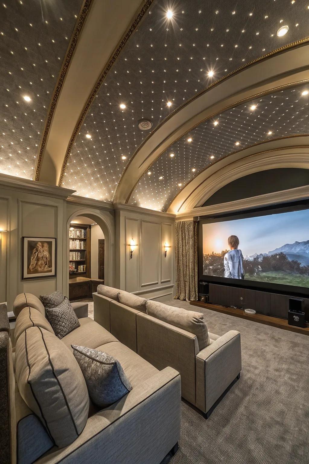 Unite sophistication and acoustics via arched layouts.