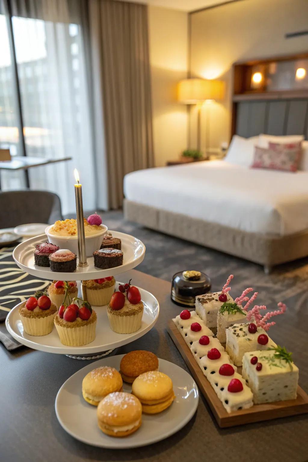 Sweeten the event with an appealing dessert display.