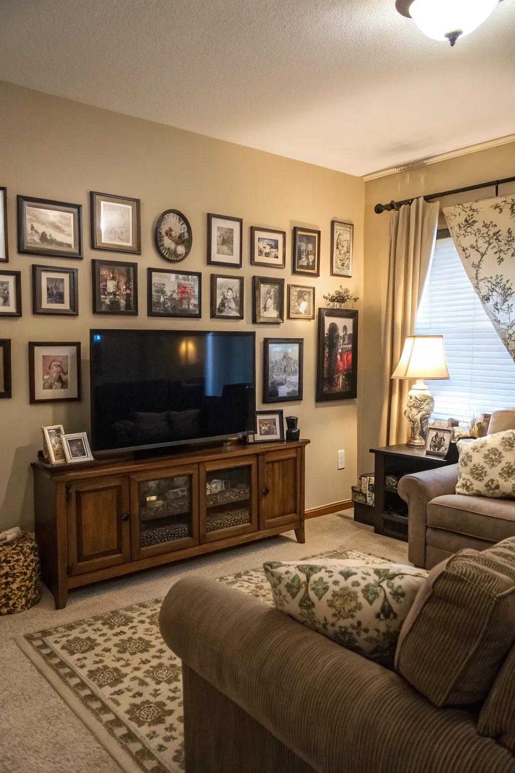 Framing a television enriches it into a distinctive focal element.