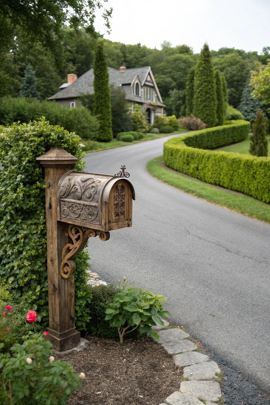 A customized mailbox adds charm and coherence.