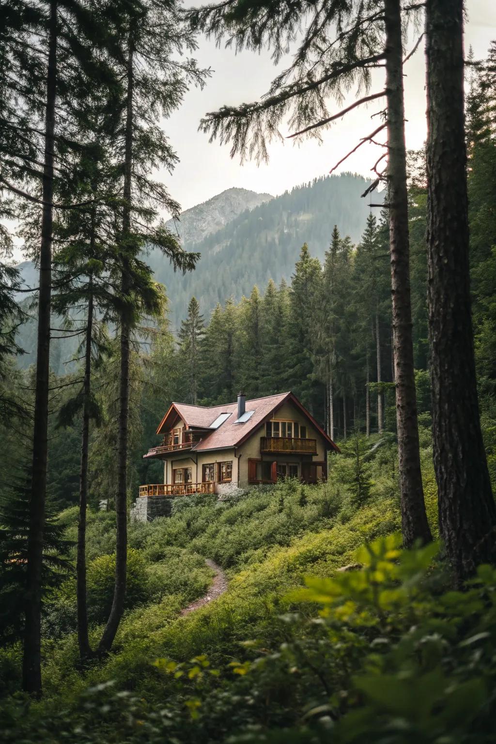 A home that harmonizes with its natural surroundings.