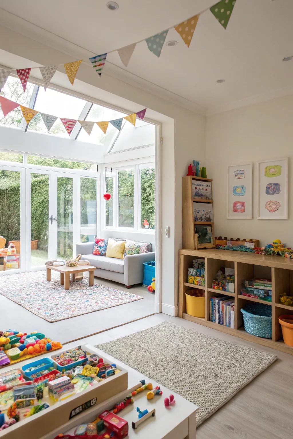 A kid-friendly area can make the open house enjoyable for families.