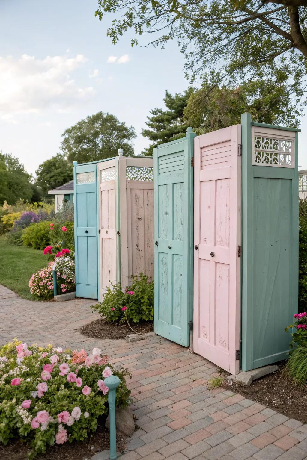 Vintage doors bring character and charm to your outdoor space.