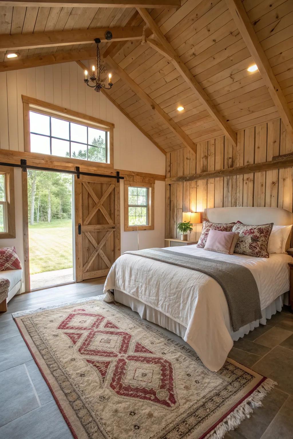 Welcome guests with a beautiful pole barn guest suite.