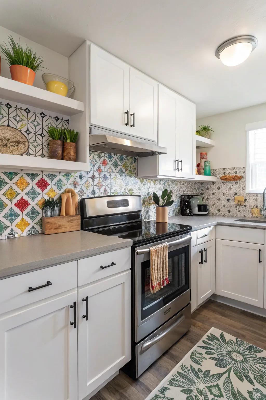 Modernize your kitchen with a removable backsplash.