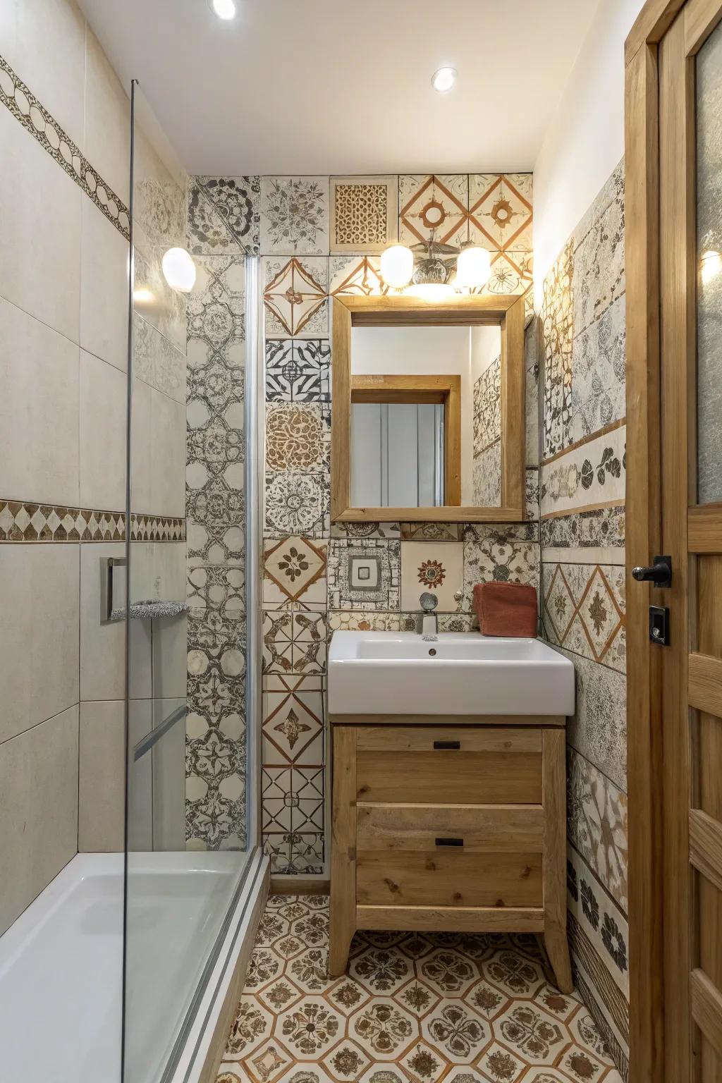 Decorative tiles add personality without taking up space.