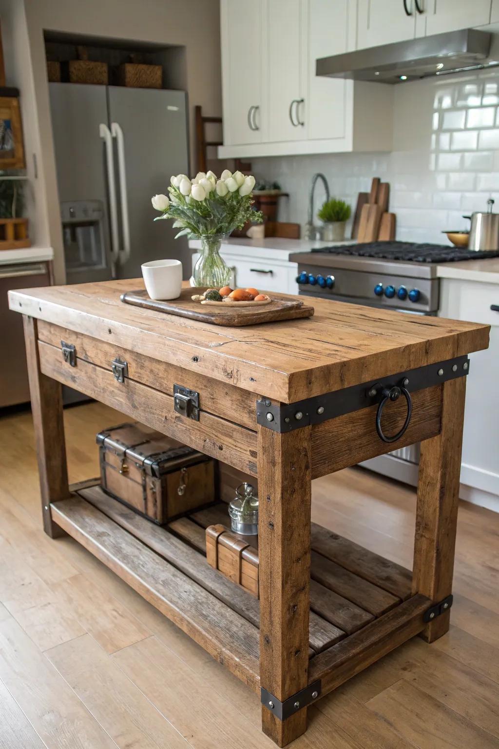 Reconditioned artifacts append profundity and heritage to your kitchen.