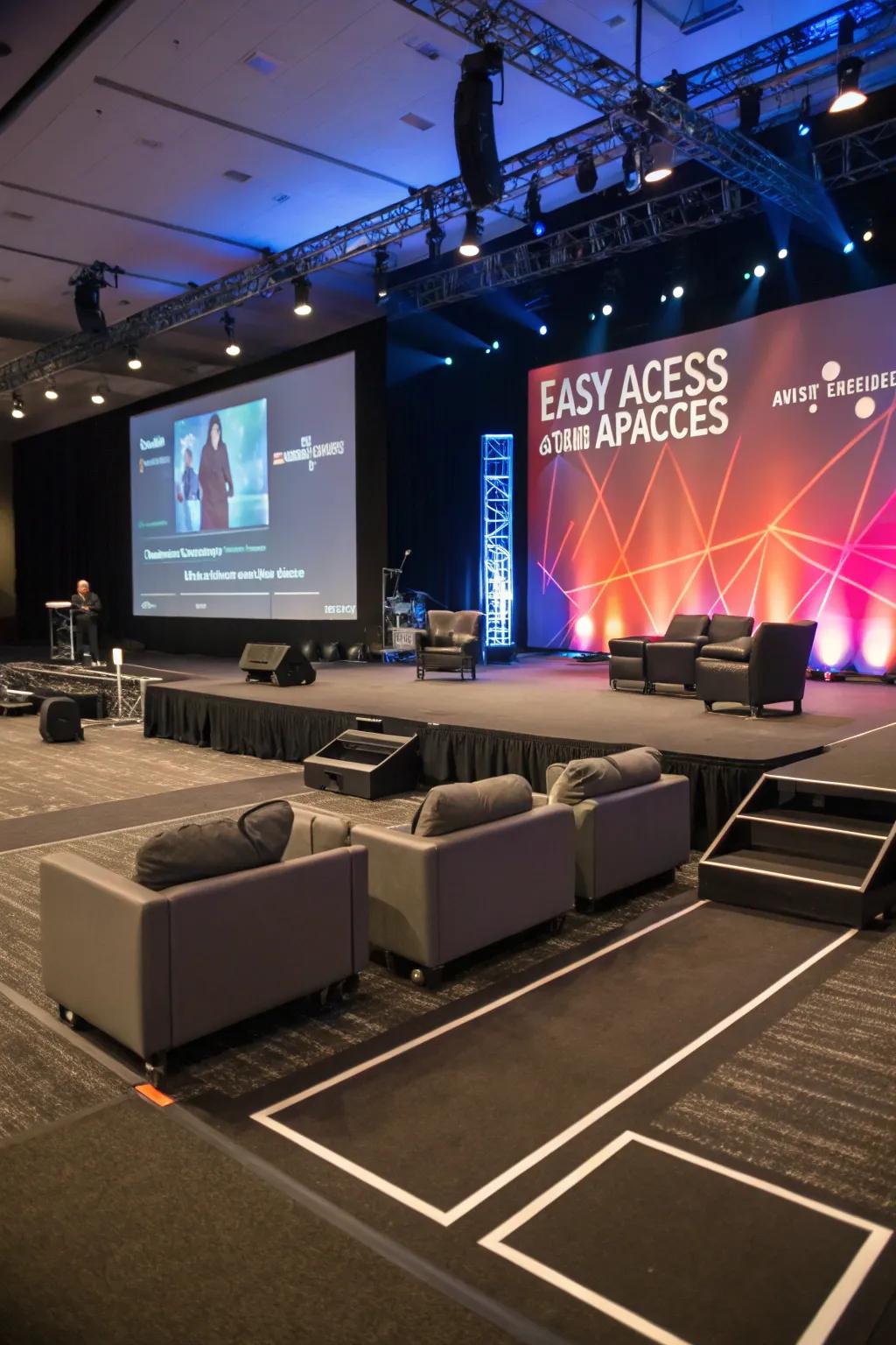 An interactive design links the assembly with orators.