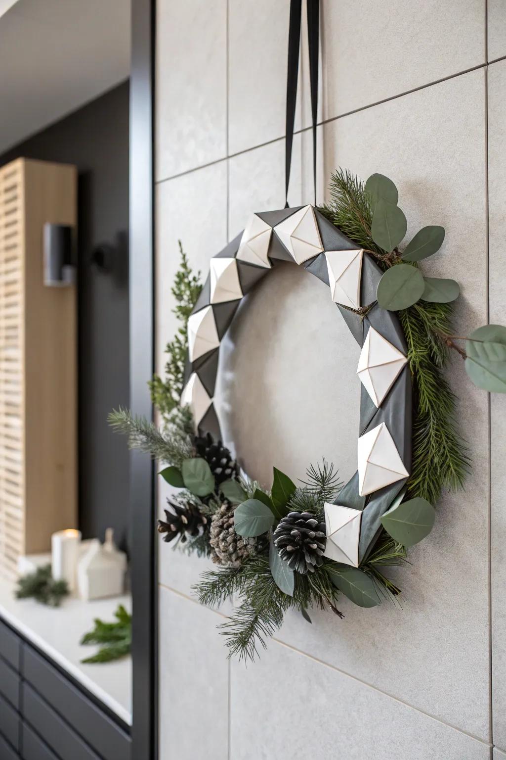 A wreath that embodies the elegance of simplicity.