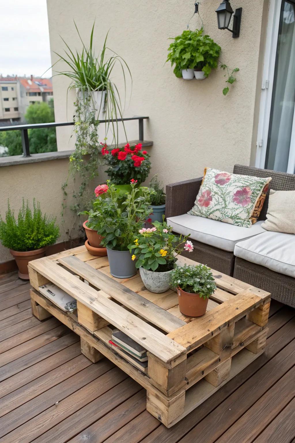 Pallet furniture is a resourceful and economical option.