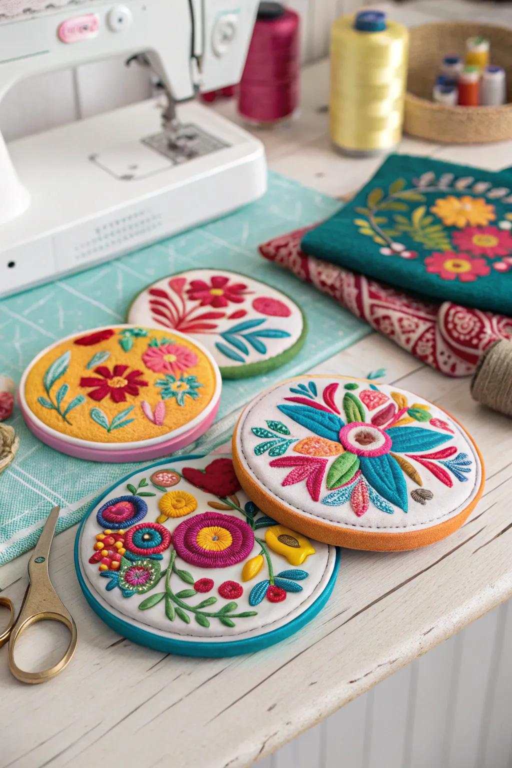 Ornamental pattern weights that streamline the sewing process.