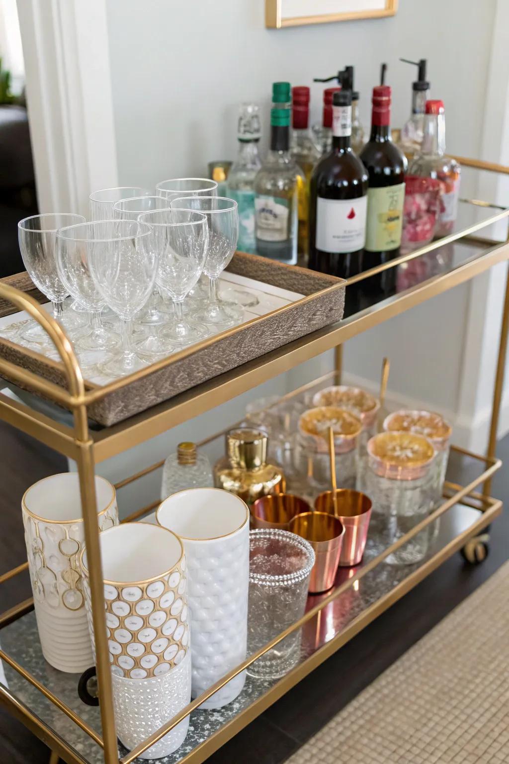 Functional beauty with organized and stylish trays.