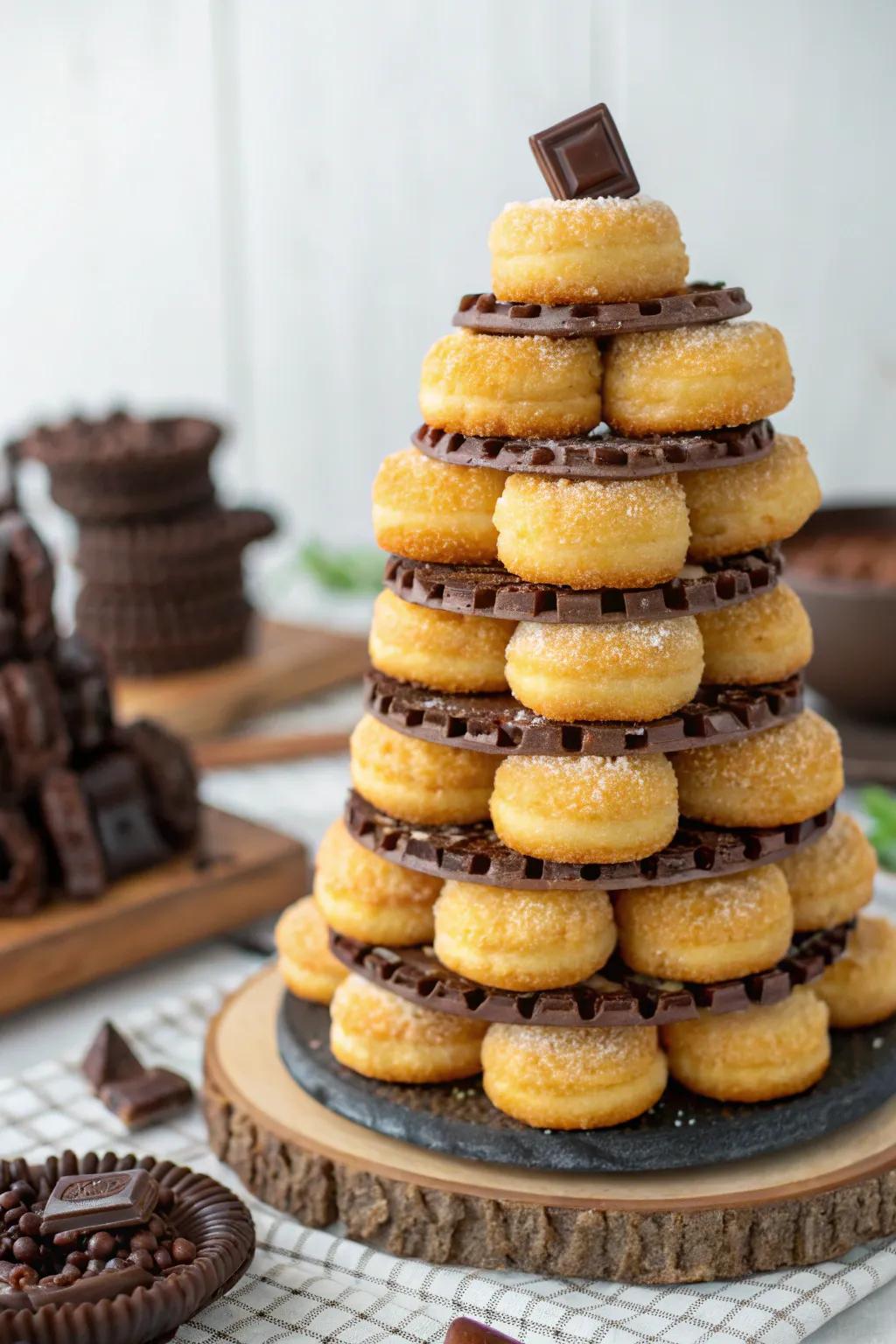 Beehive donuts adding creativity to your dessert table.