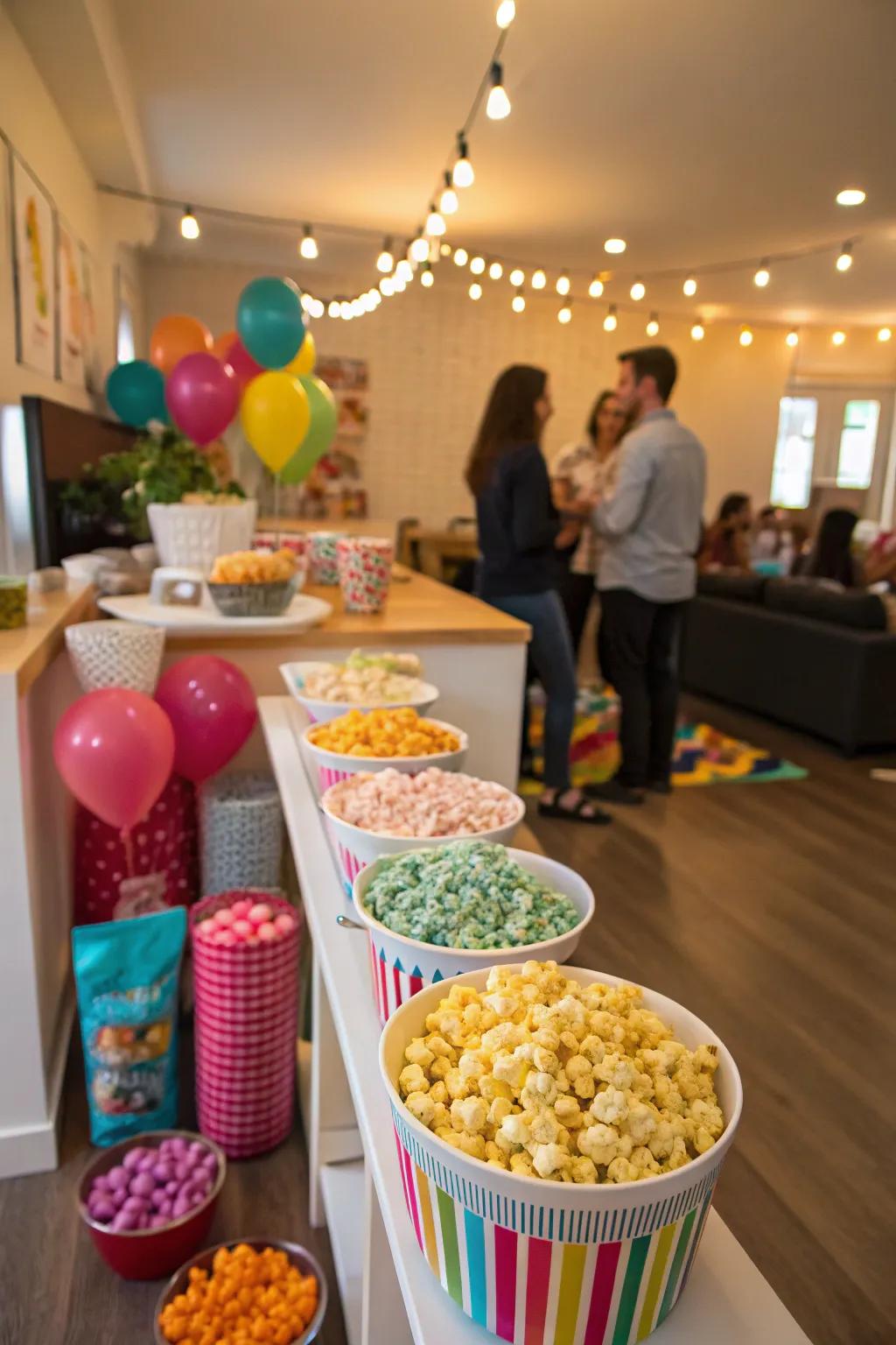 A playful popcorn extravaganza for all ages.