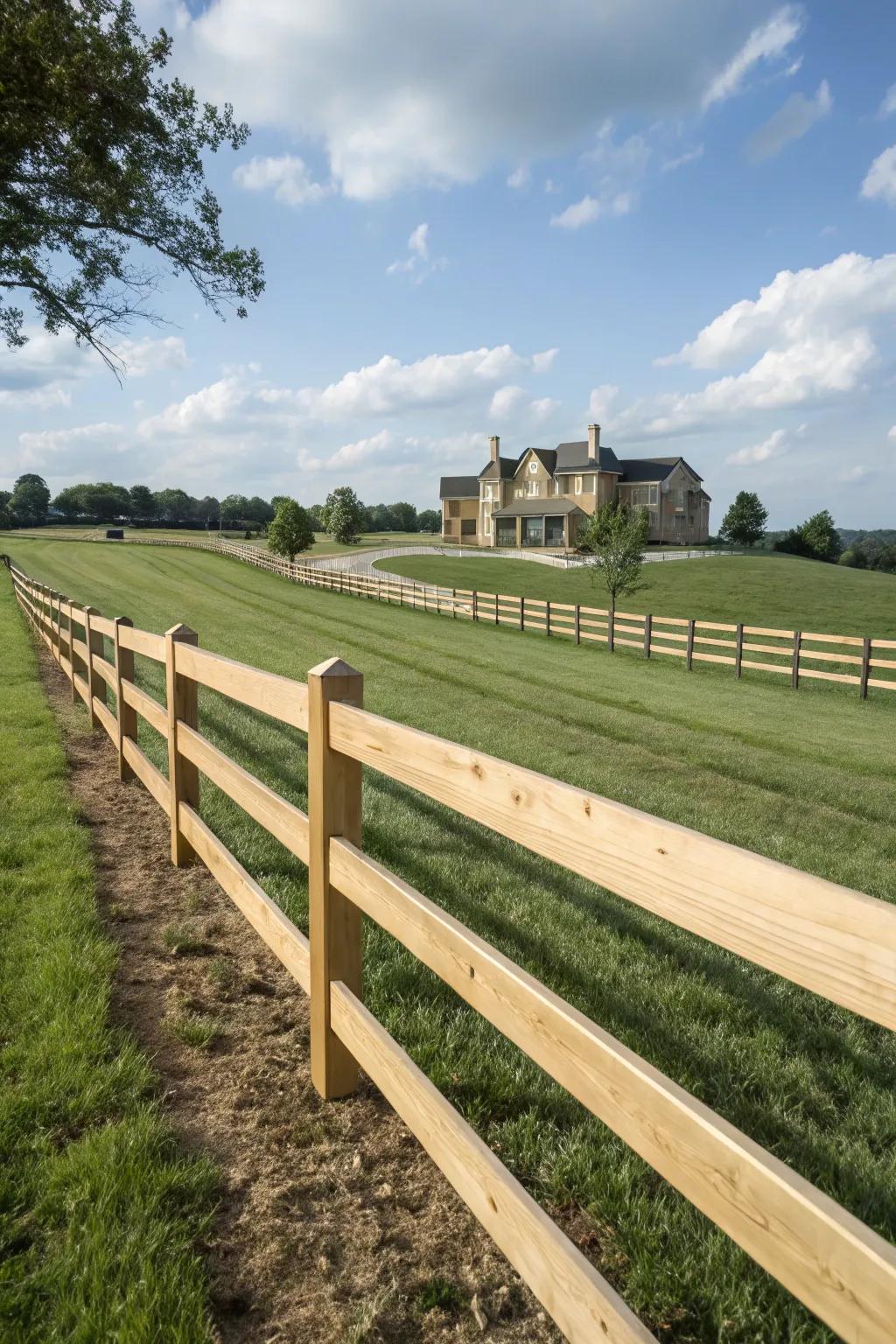 Slip board fences offer a sleek, modern twist on a classic design.