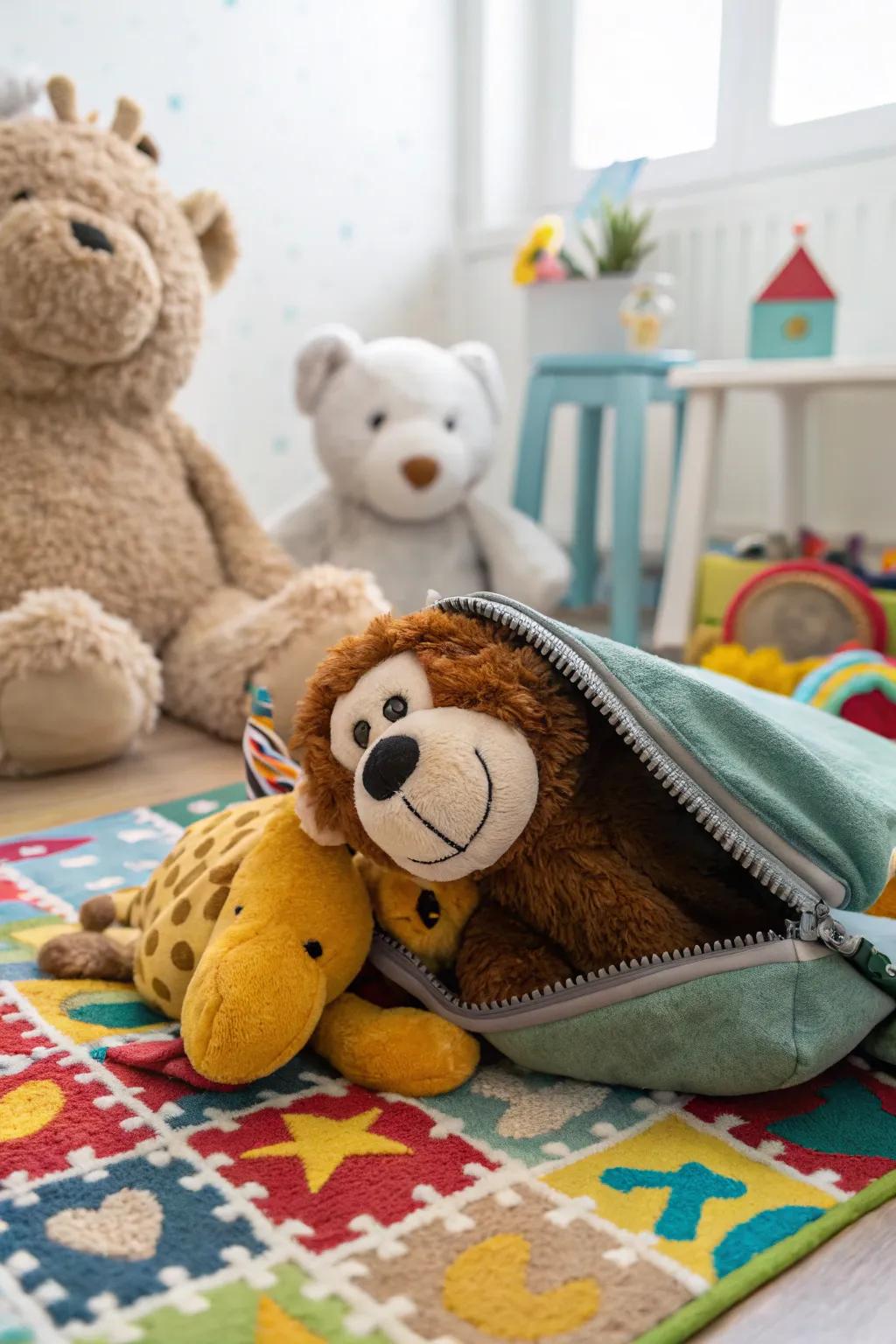 Even in a child's room, treasures can be safely tucked away.