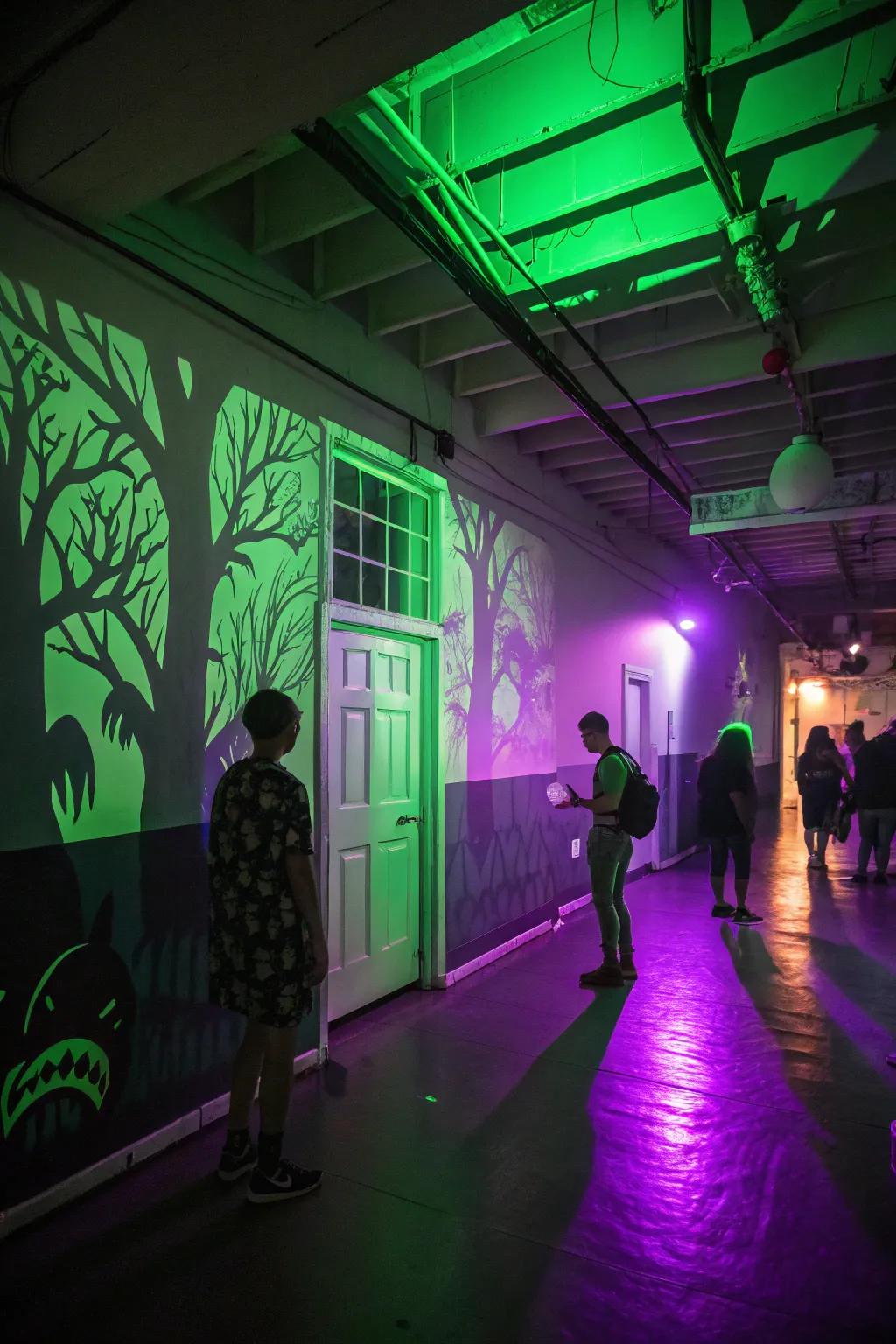 Establish a spooky disposition via eerie illumination throughout your domicile.