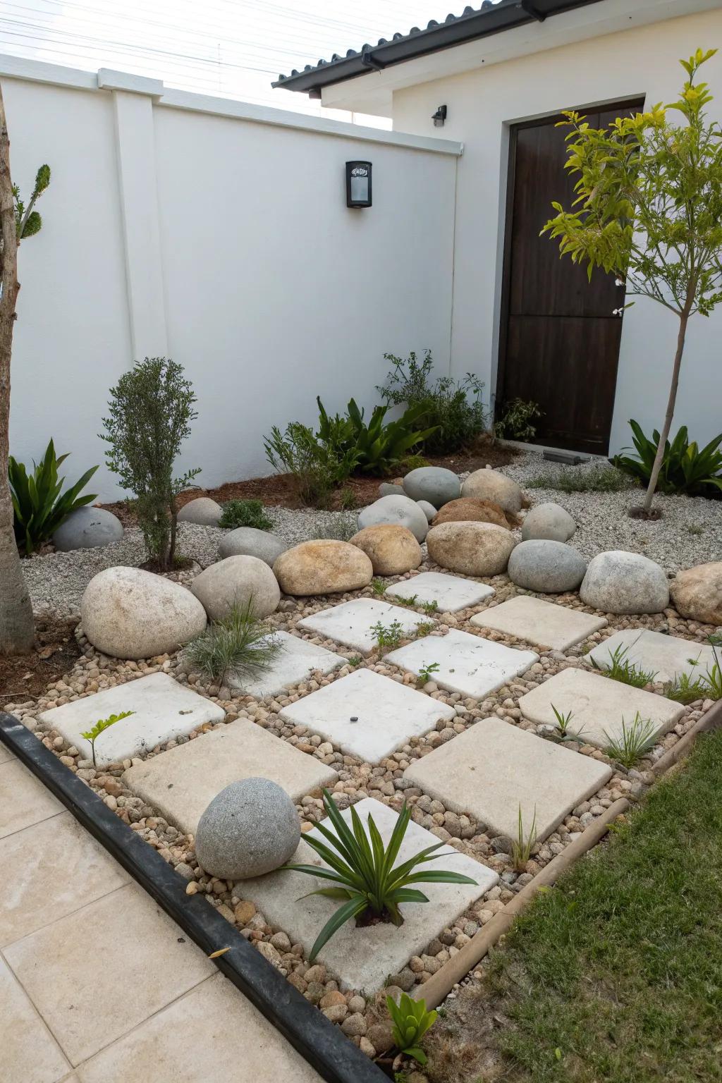 A minimalistic rock arrangement offering simplicity and elegance.