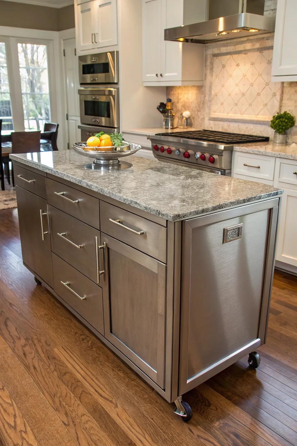 The junction of luxury and practicality with a granite-topped island.