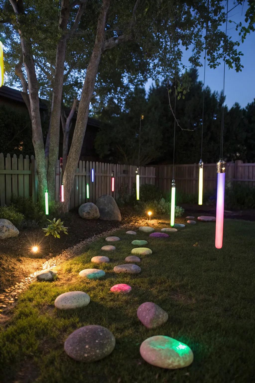 Radiant elements append a spirited surprise to your aesthetic.